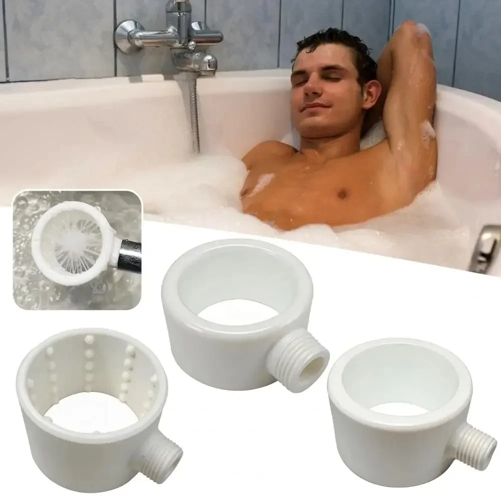 1 Stück Handbrause für Männer mit Hochdruck-Gewinde 360° ° Ringförmige Wassersprühdüse, Spül- und Massagedüse, Runder Duschkopf, Duschzubehör – Detail 4
