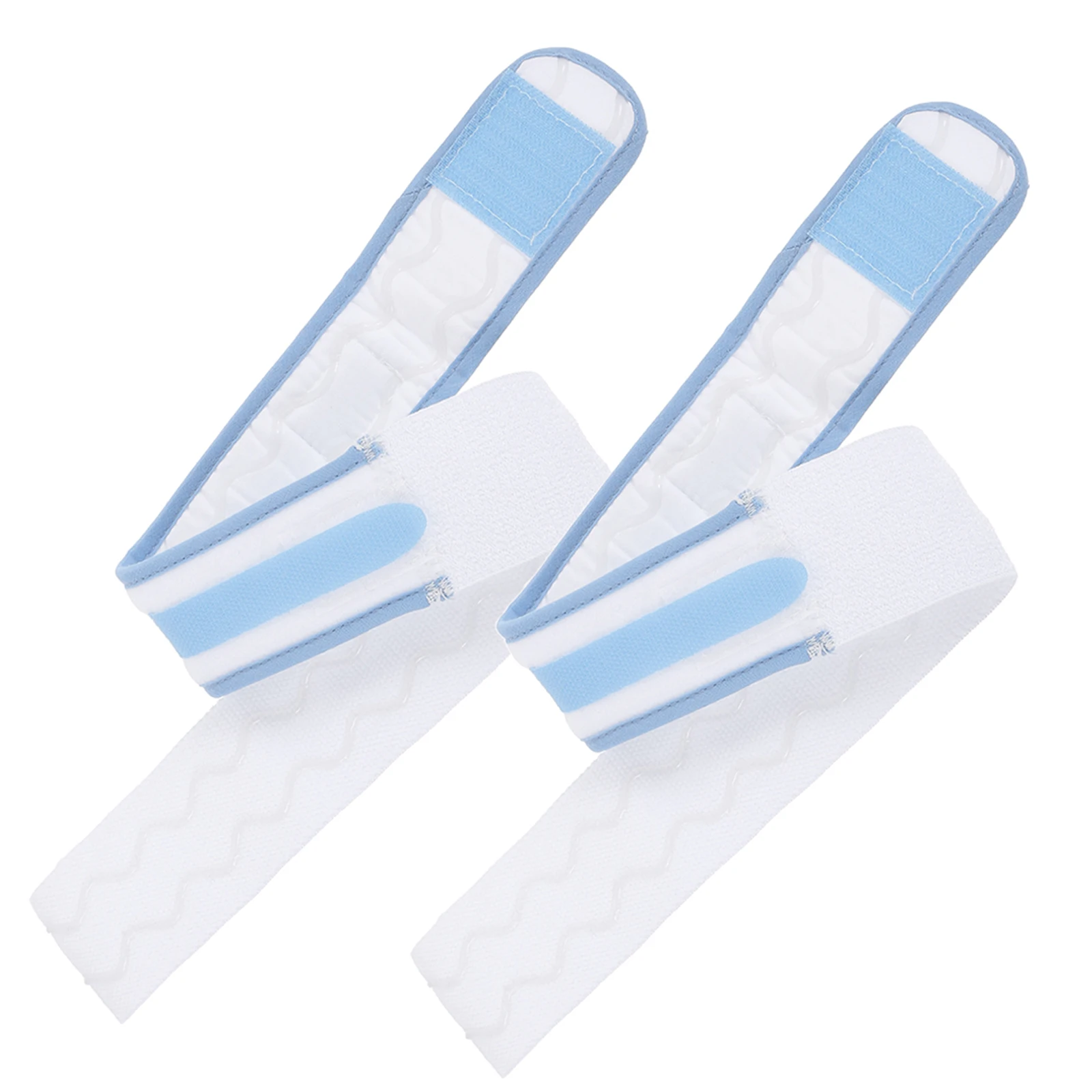 

2 шт., фиксирующий ремень для мешка для мочи, синий, белый, эластичный, хлопковый, регулируемый держатель для пациента, прочный ремешок для ног, универсальный ремешок для катетера