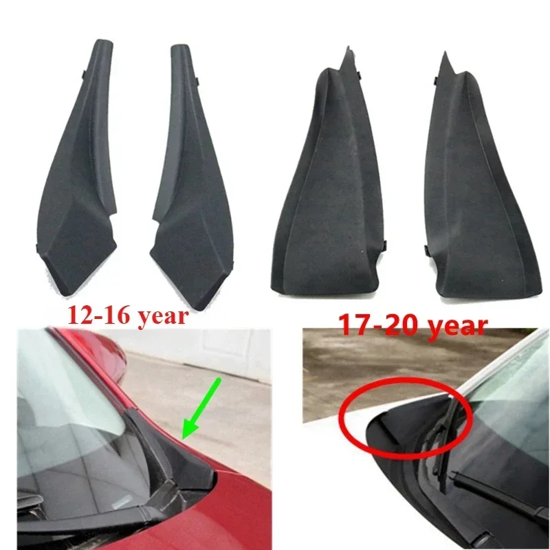 Car Front Windshield Wiper Drain Panel Moulding Cover Fender Cap For Mazda CX-5 CX5 2012-2016 2017-2020 KR11-51-PB1