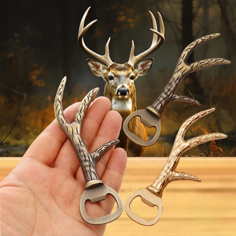 

Antler Type Bottle Opener Christmas Creative Wine Opener Beautiful for Opening Wine Bottle Home Decoration
