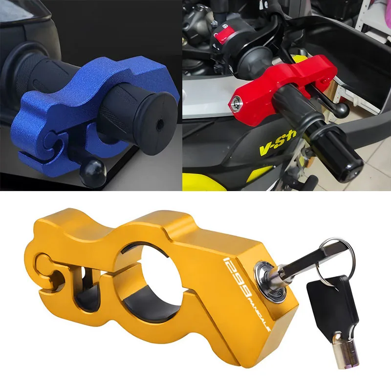 

For DUCATI 1299 panigale ducati 1299Motorcycle Handlebar Lock Handlebar Brake Handle Solid Lock Imitating Steal Lock Pull Theft