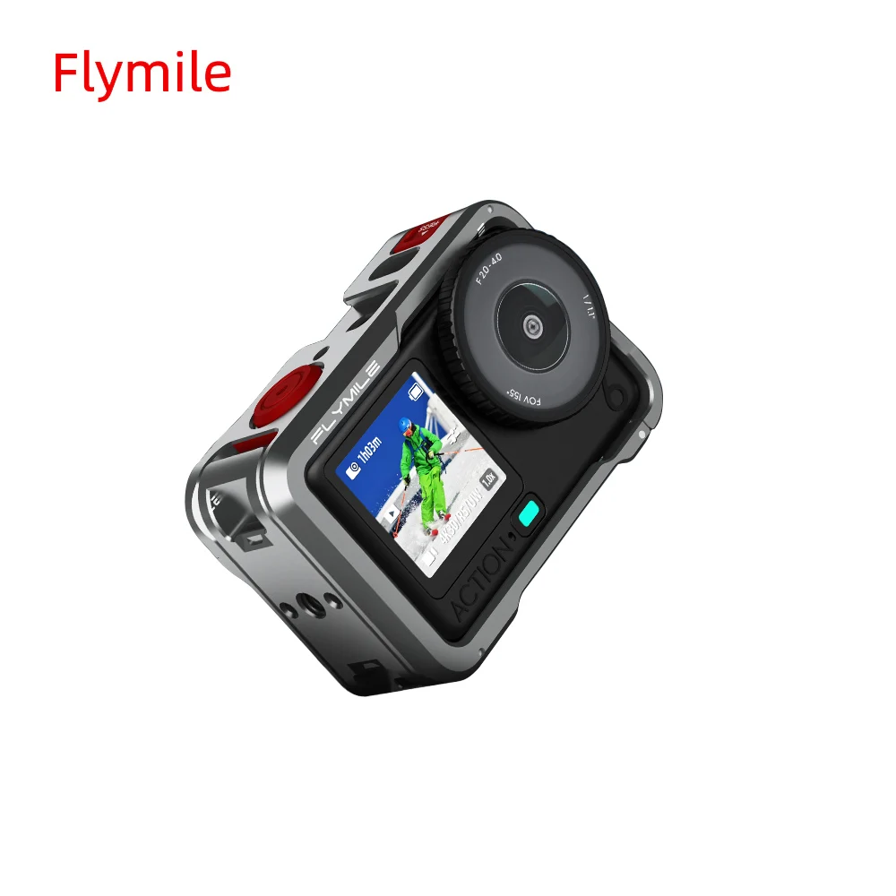 

Flymile Metal Cage,for DJI Osmo Action 6 Accessories,Aluminum Alloy Frame,Protective Case,with Cold Shoe Mount