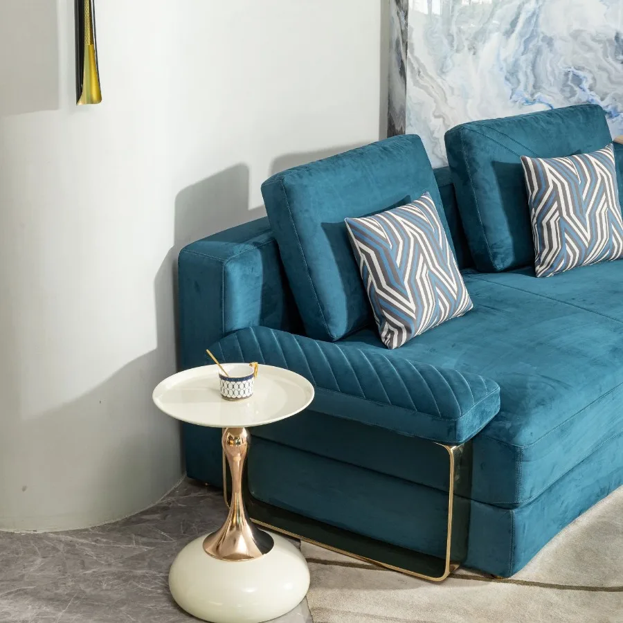 طاولة جانبية مستديرة صغيرة للمساحة الصغيرة طاولة كوكتيل غرفة المعيشة طاولة قهوة صغيرة طاولة نهاية بيضاء #5