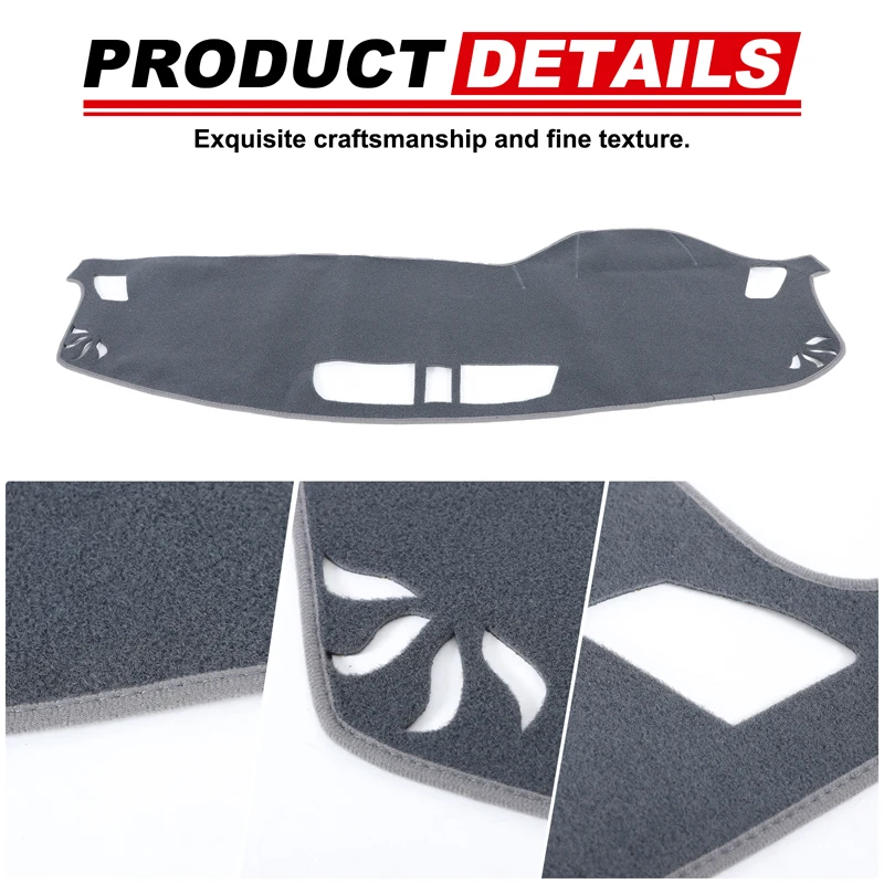 

Anti-UV Dashboard Cover Sunshield Mat Pad Car Dash Carpet Rug Protector Accessories Suitable For Mitsubishi Outlander PHEV 2022+