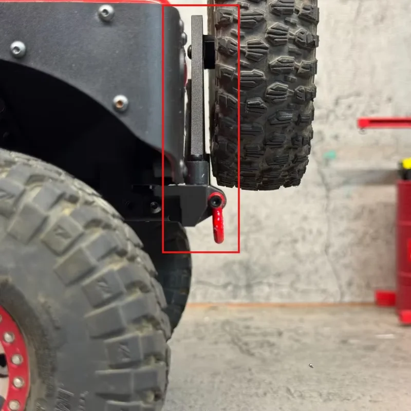 RC Crawler Custom Size Full Aluminum Rear Bumper With Spare Tire Carrier Upgrade Part For Axial SCX10III 1/10 RC Car Accessories