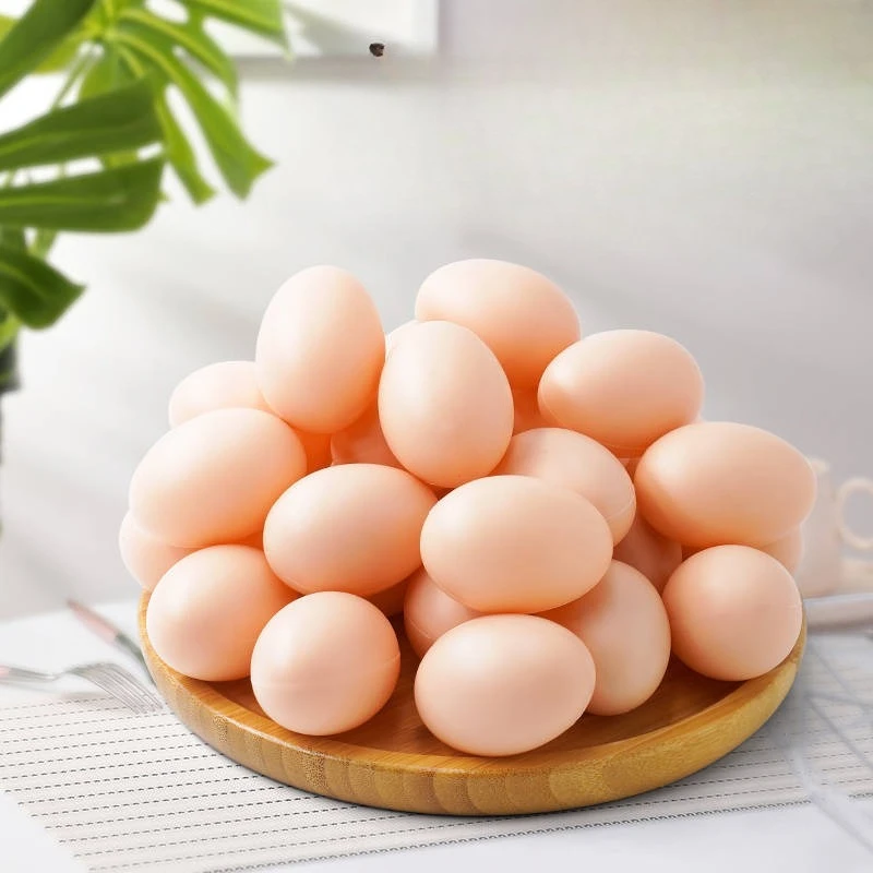 1 Uds., novedad, huevos hinchables, bolas realistas de goma falsas que rebotan, modelo de granja, pollo, gallina anidada, huevo para incubar, juguete para mascotas, broma