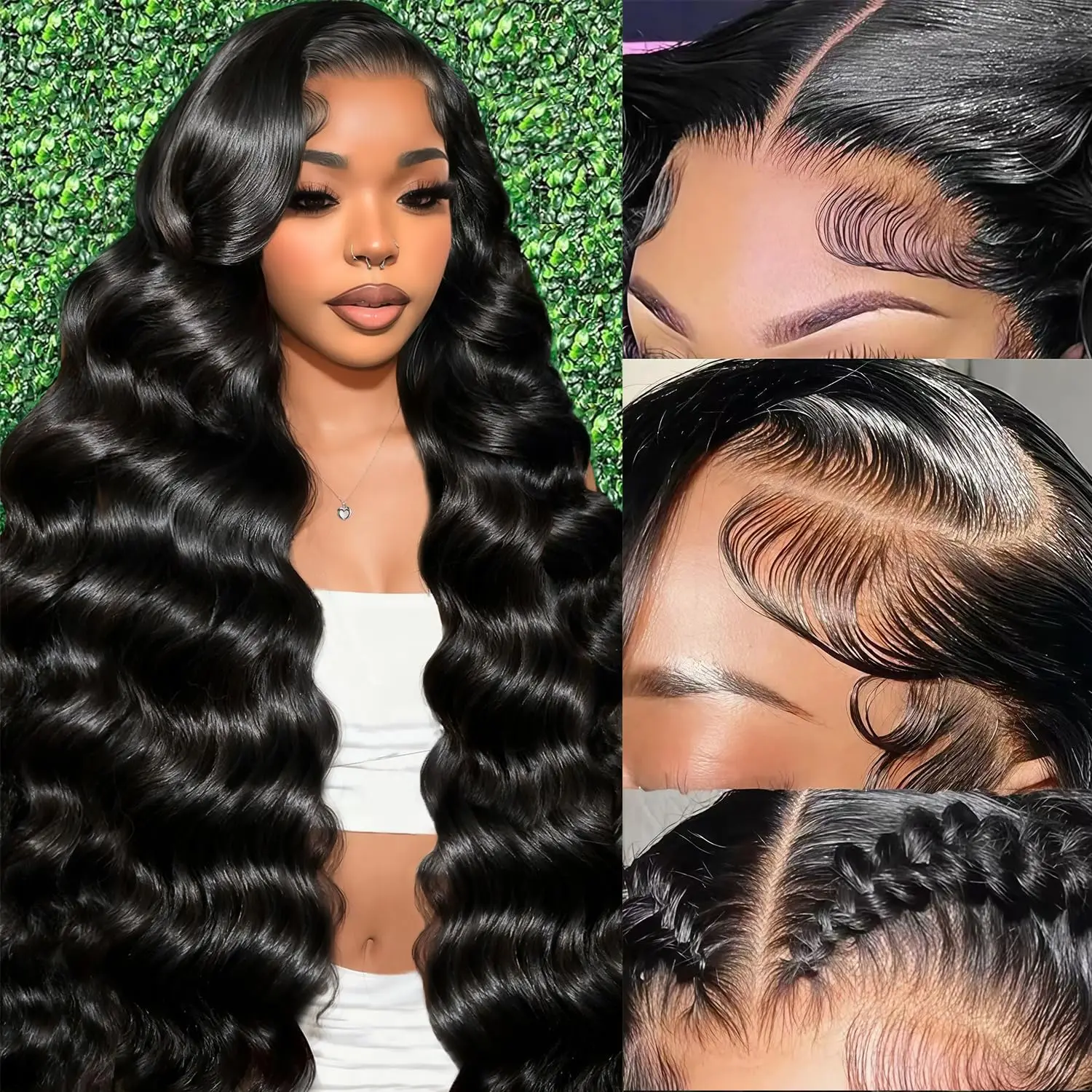 

Парик из натуральных волос Body Wave 200-250% плотности, 13x4 с кружевной передней частью, бразильский, 5x5 безклеевой с фронтальной застежкой, черный, 13x6 HD прозрачный фронтальный парик из человеческих волос