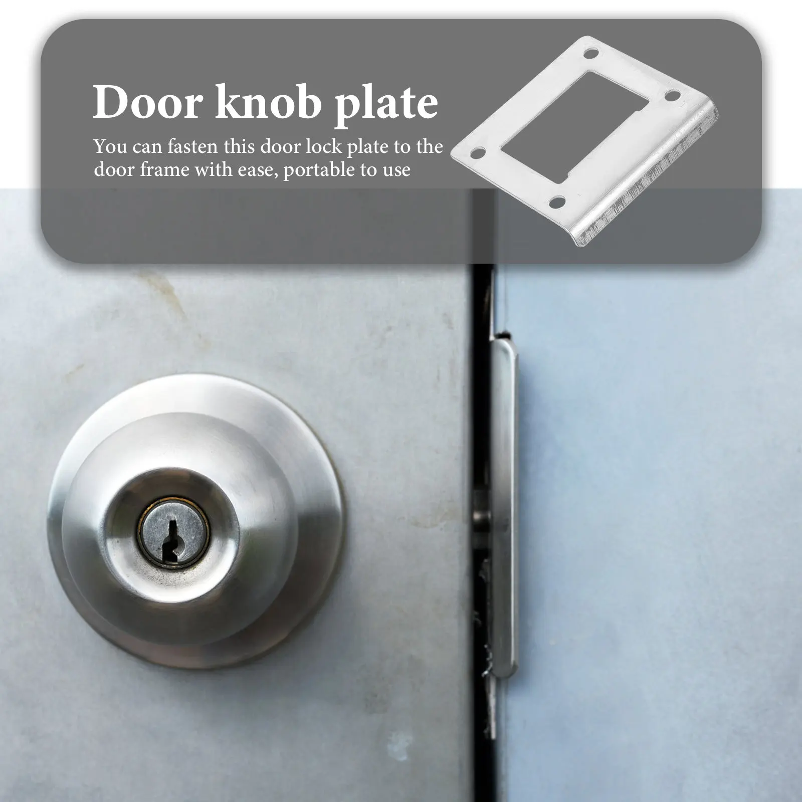 Door Strike Plate Stainless Steel Thickened Rust Proof Easy Install Security Door Frame Reinforcement Deadbolt Cover Plate