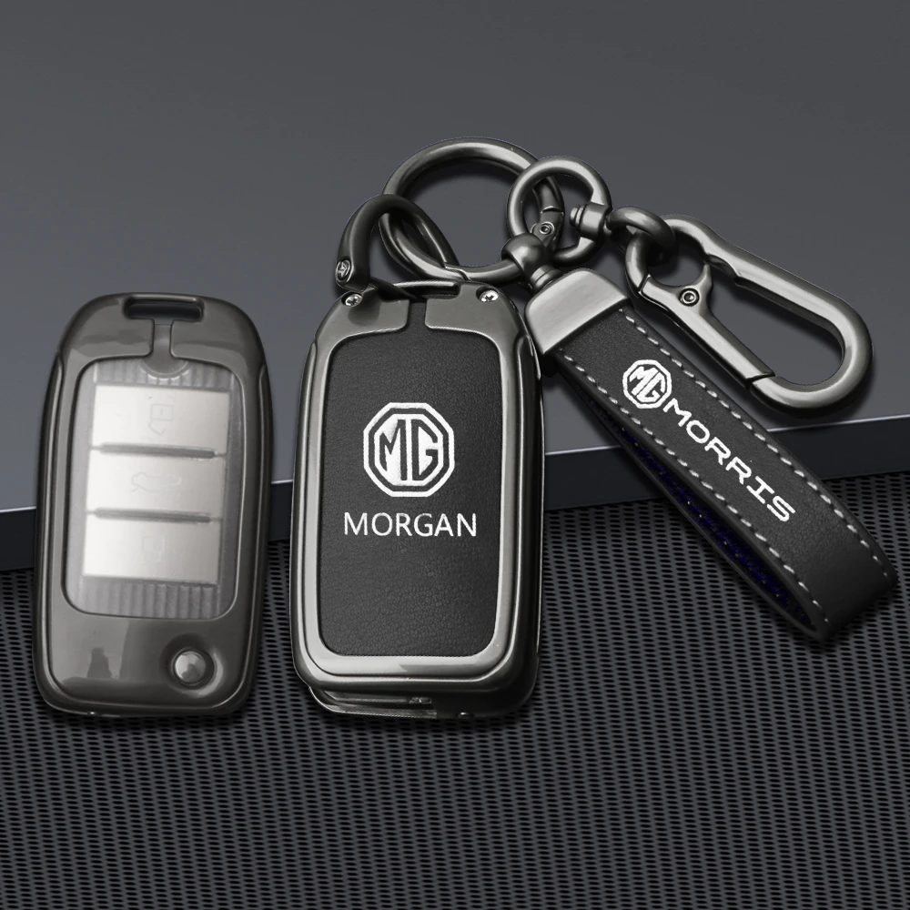 Zinc Alloy Leather Car Key Case Cover Protector Shell Fob For Roewe RX5 MG3 MG5 MG6 MG7 MG ZS GT GS 350 360 750 W5 Accessories 3