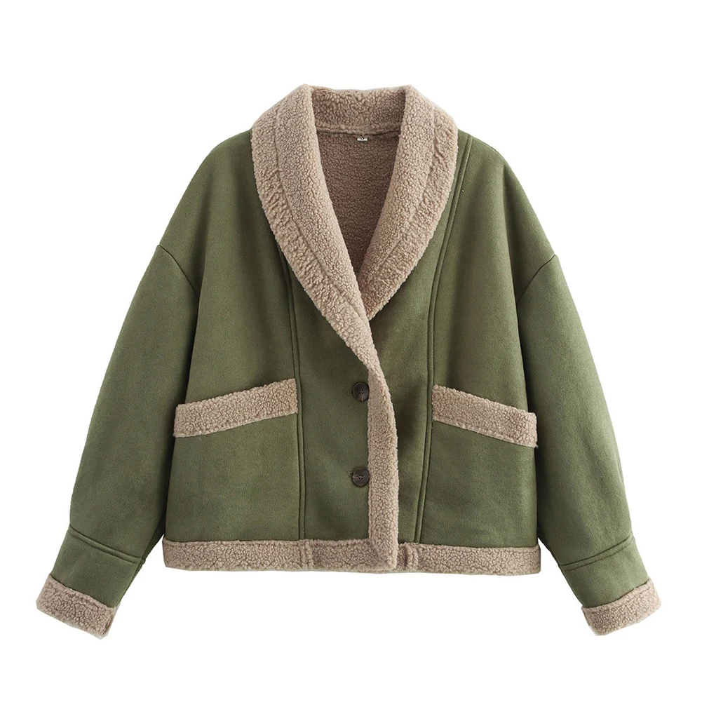 Cold Weather Wear Winter Outerwear Coat Plush Warm Winter Jacket Autumn Coat Long Sleeve Cardigan Autumn Fashion Casual Wear