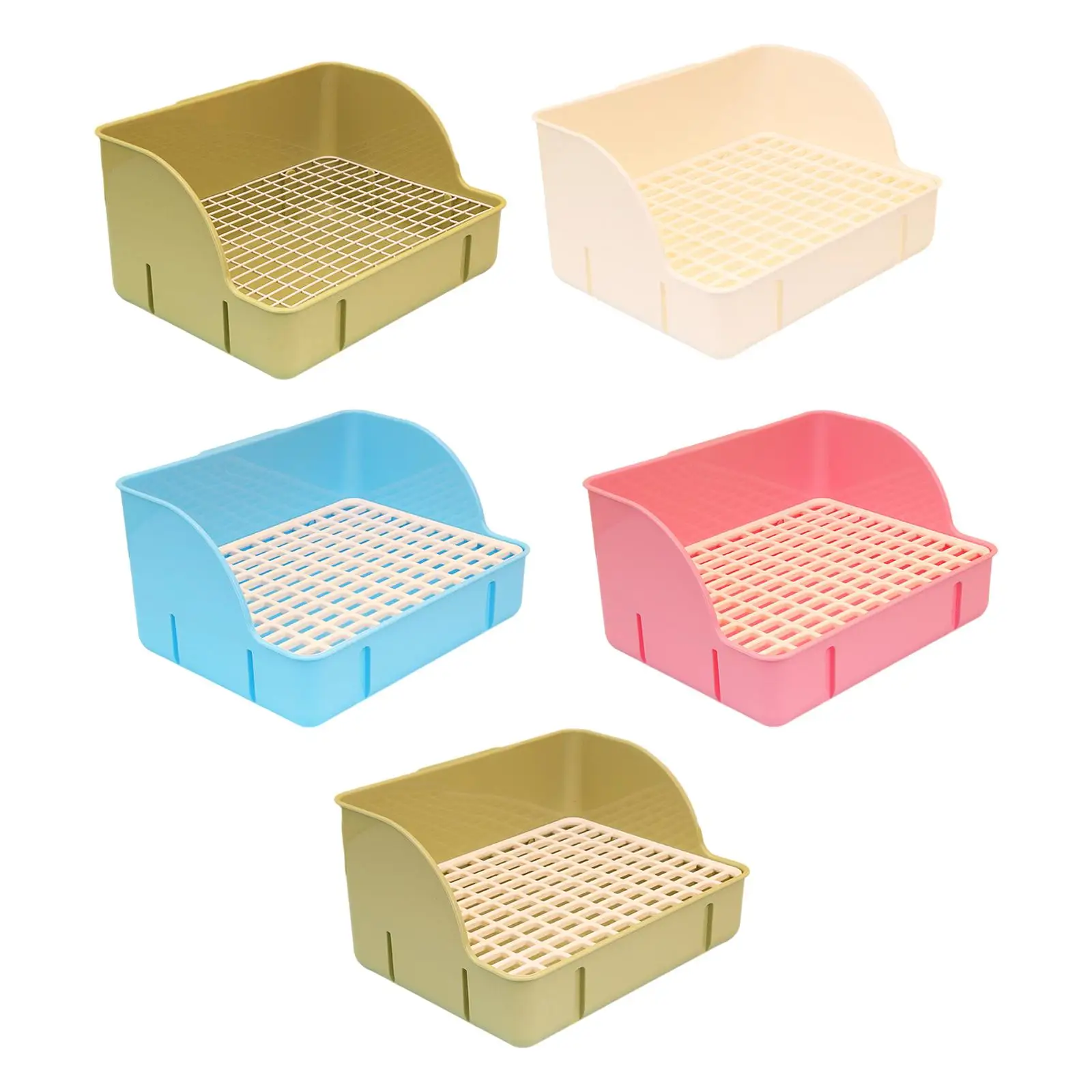 Rabbit Litter Box Durable Small Animals Litter Tray Corner Toilet Box for Ferrets Guinea Pigs Hamster Rats Cage Accessories