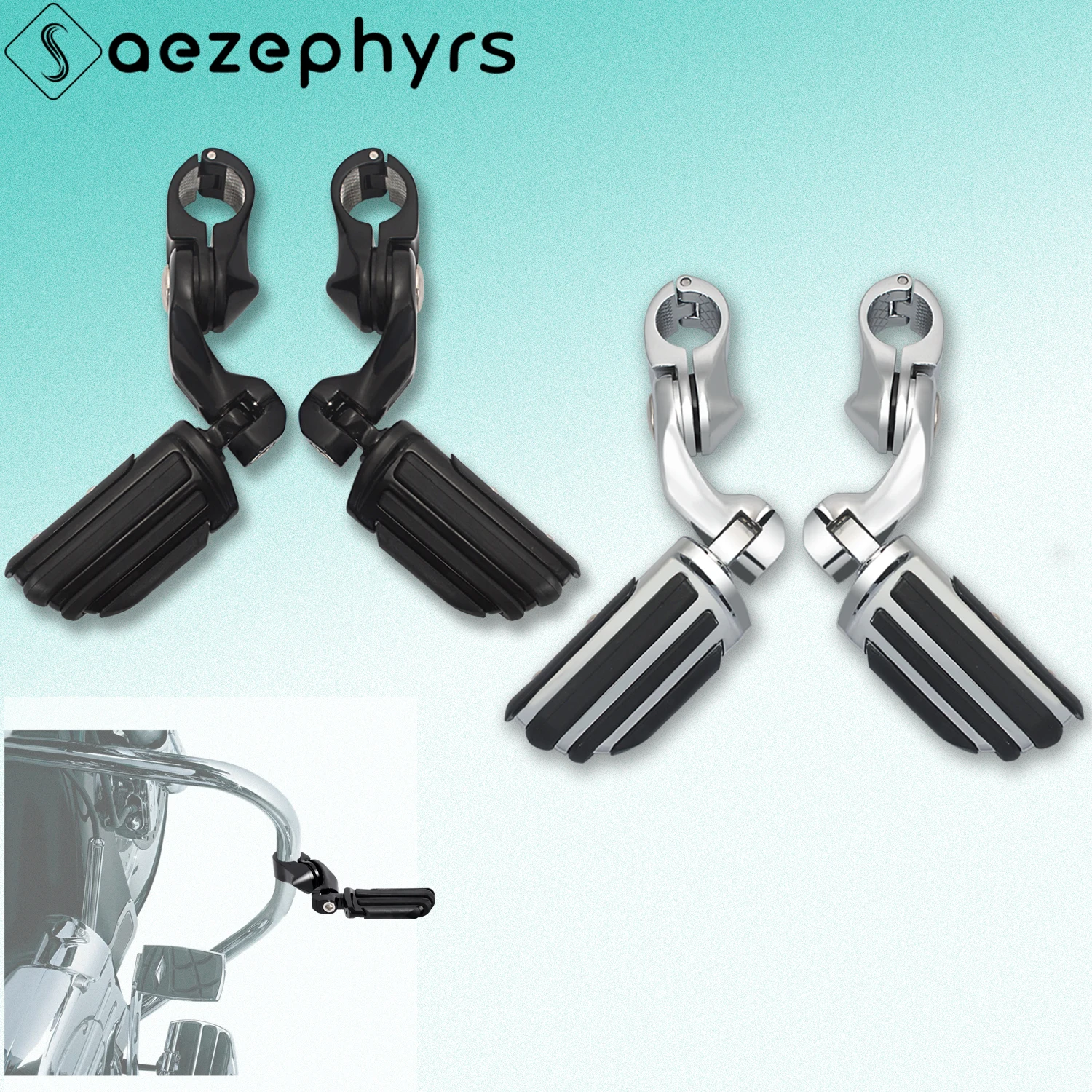 

1.25" Highway Pegs Motorcycle Engine Guard Footrest Bracket Kit For Harley Harley Honda Touring Sportster Softail Dyna Road King