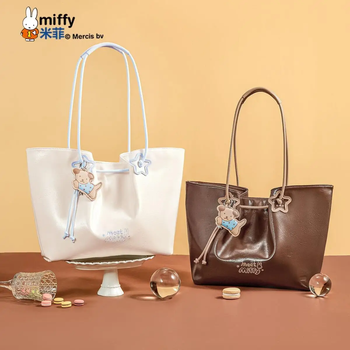 

Miffy Tote Bag Large Capacity Mother and Child Bag Autumn and Winter New Item Solid Color Simple Commuting Soft Retro Womens Bag