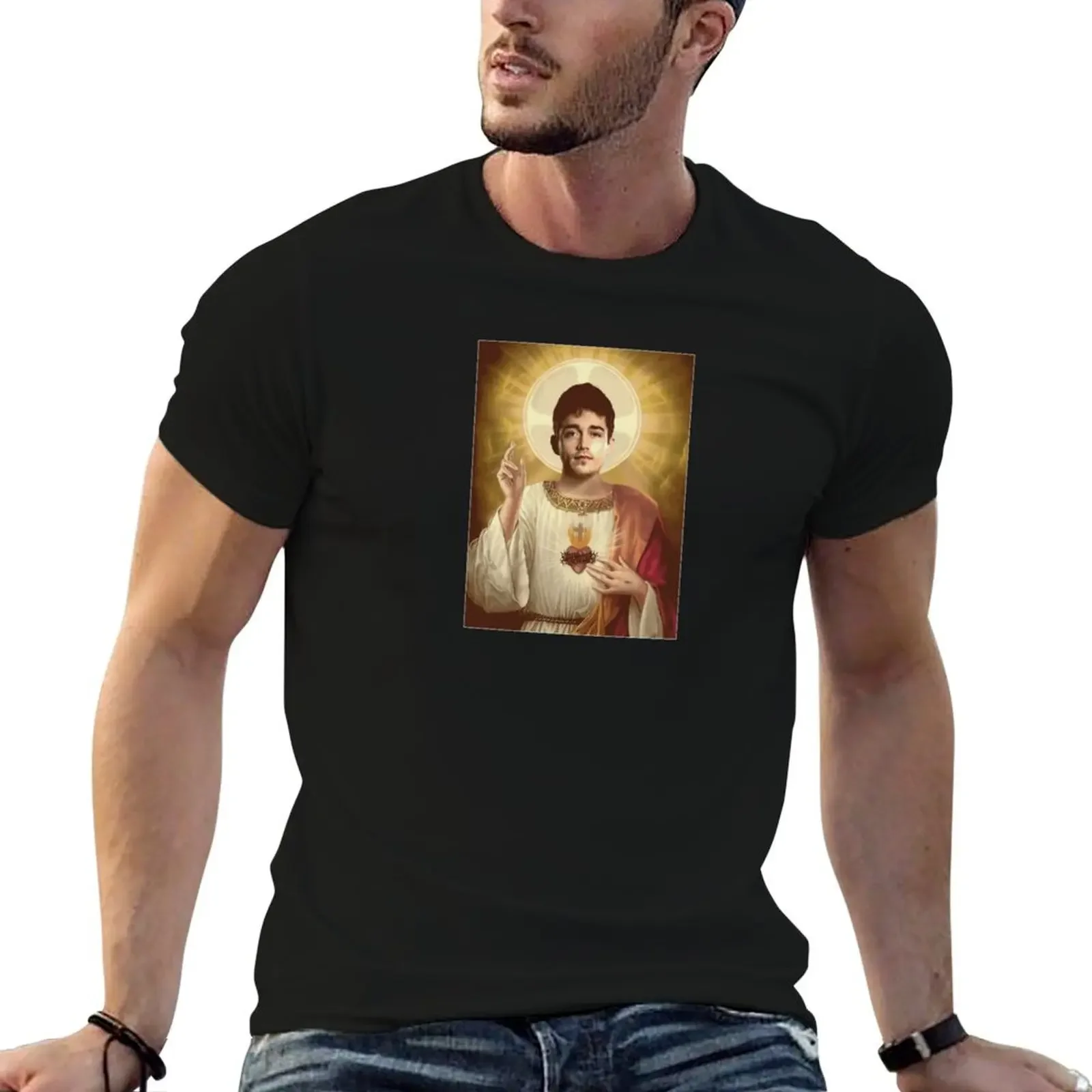 

Charles Leclerc Jesus Essential T-Shirt essential t shirt vintage anime shirt mens t shirts pack