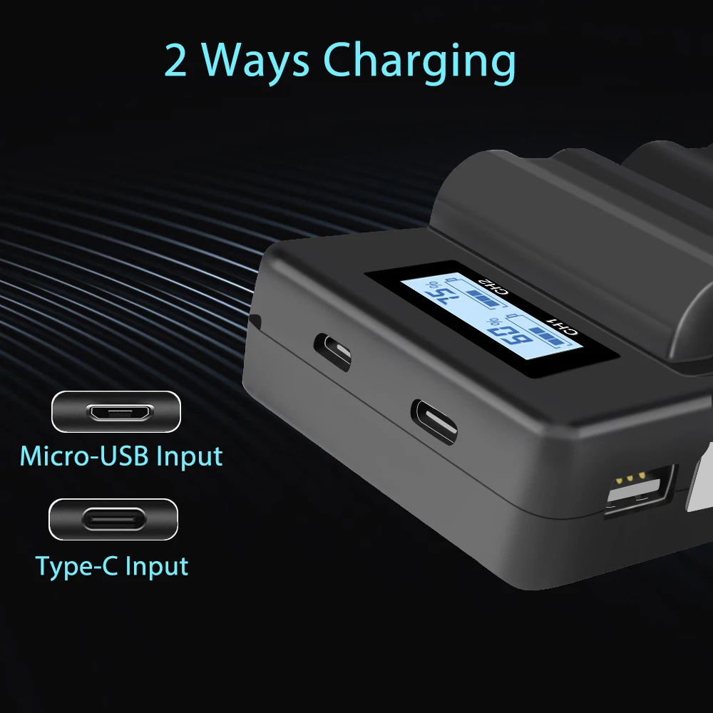 بالو ENEL15 EN EL15 EL15A EN-EL15 بطارية LCD المزدوج شاحن USB لنيكون D7000 D600 D610 D600E D800 D800E D810 D7100 d750 V1