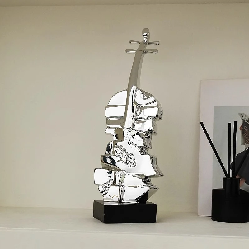 Creative violin ornament wine cabinet decoration study tabletop decoration gift