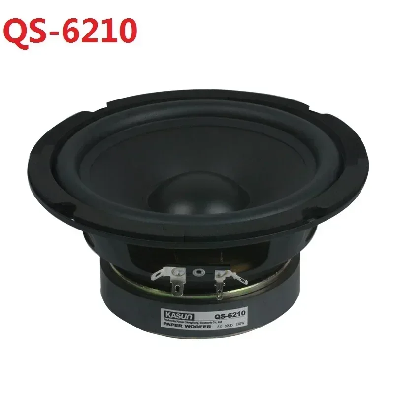 1 Pieces Kasun QA-6100/QS-6210 6.5\'\' Midrange Speaker Driver Unit Black PP Cone 8ohm/130W Speaker Panel D168-178mm
