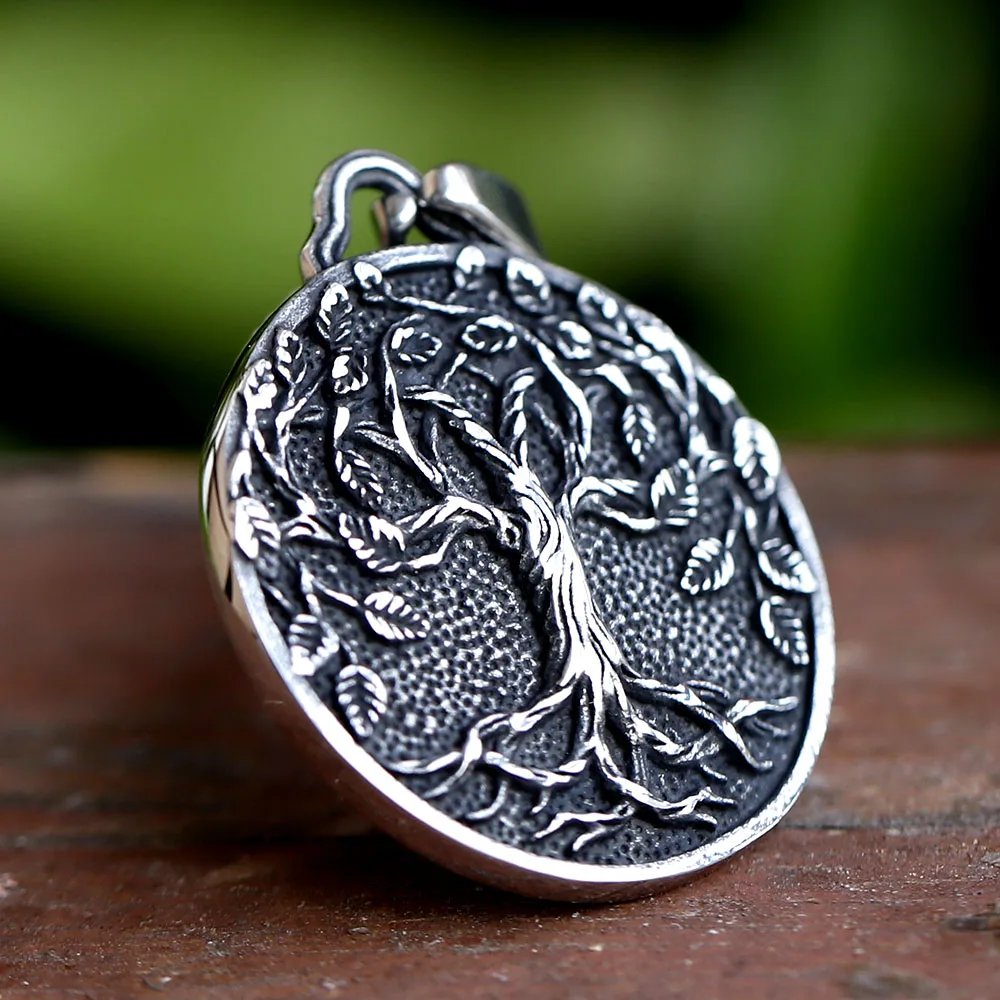 2023 New Creative stainless steel Design Viking Tree of Life Pendant Necklace Yggdrasi fashion  Jewelry Gift free shipping