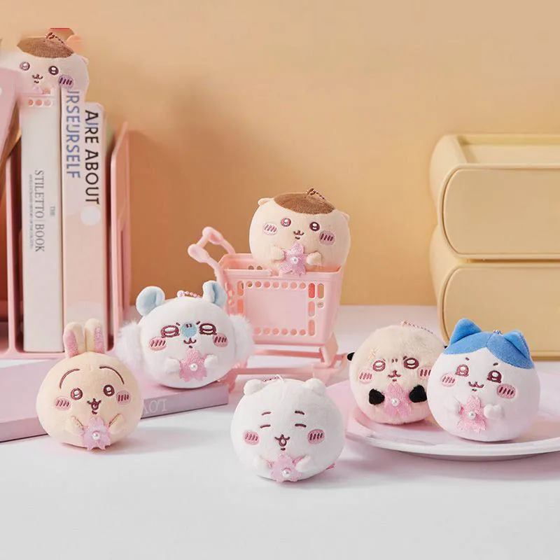 Chiikawa Sakura Season Plush Daifuku Charm portabl In Stock cartoon cartoon Gift for girl bestie