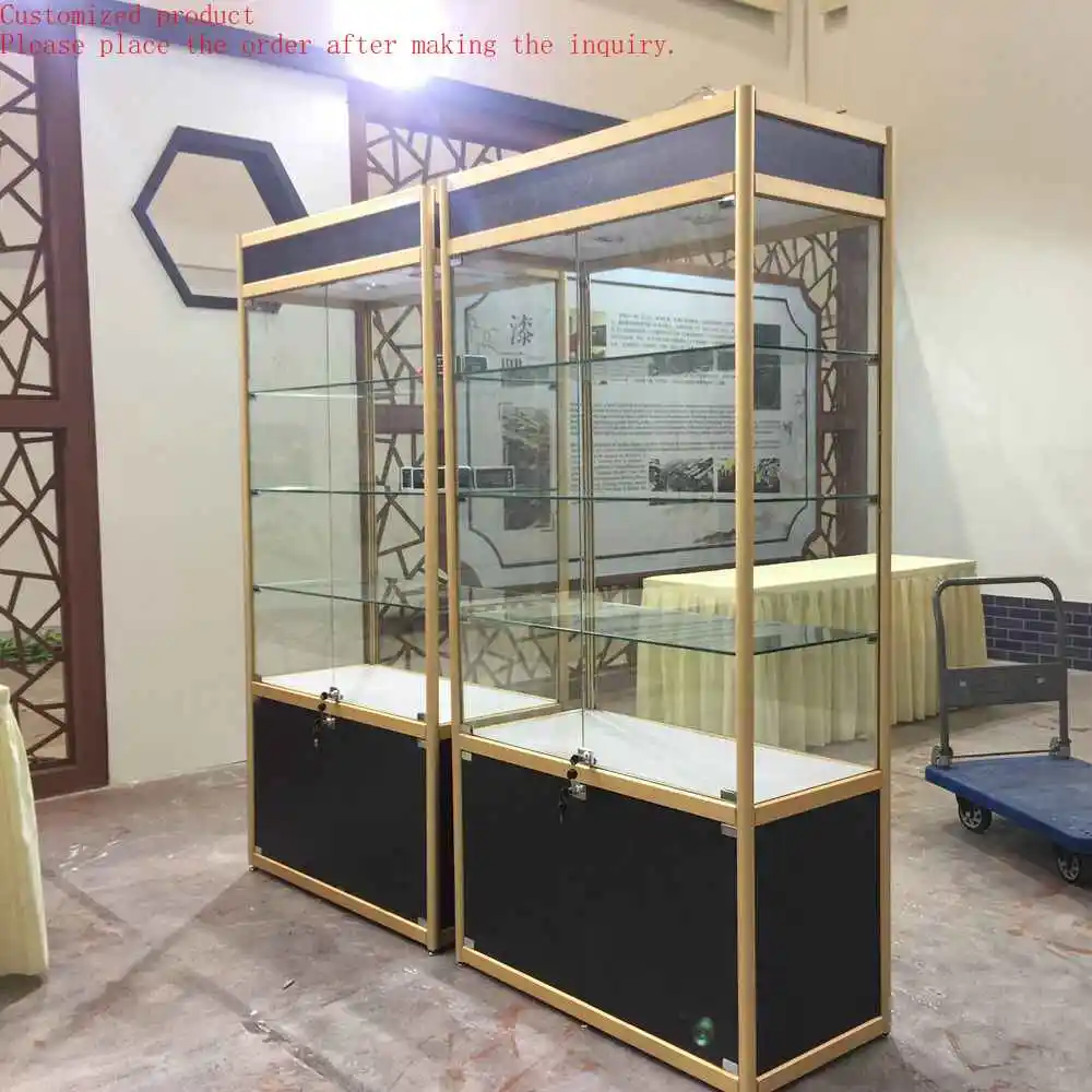 

Custom.Boutique Shopping Mall Glass Cabinet Showcase Luxury Perfume Display Retail Showcase Cabinet with LED Light