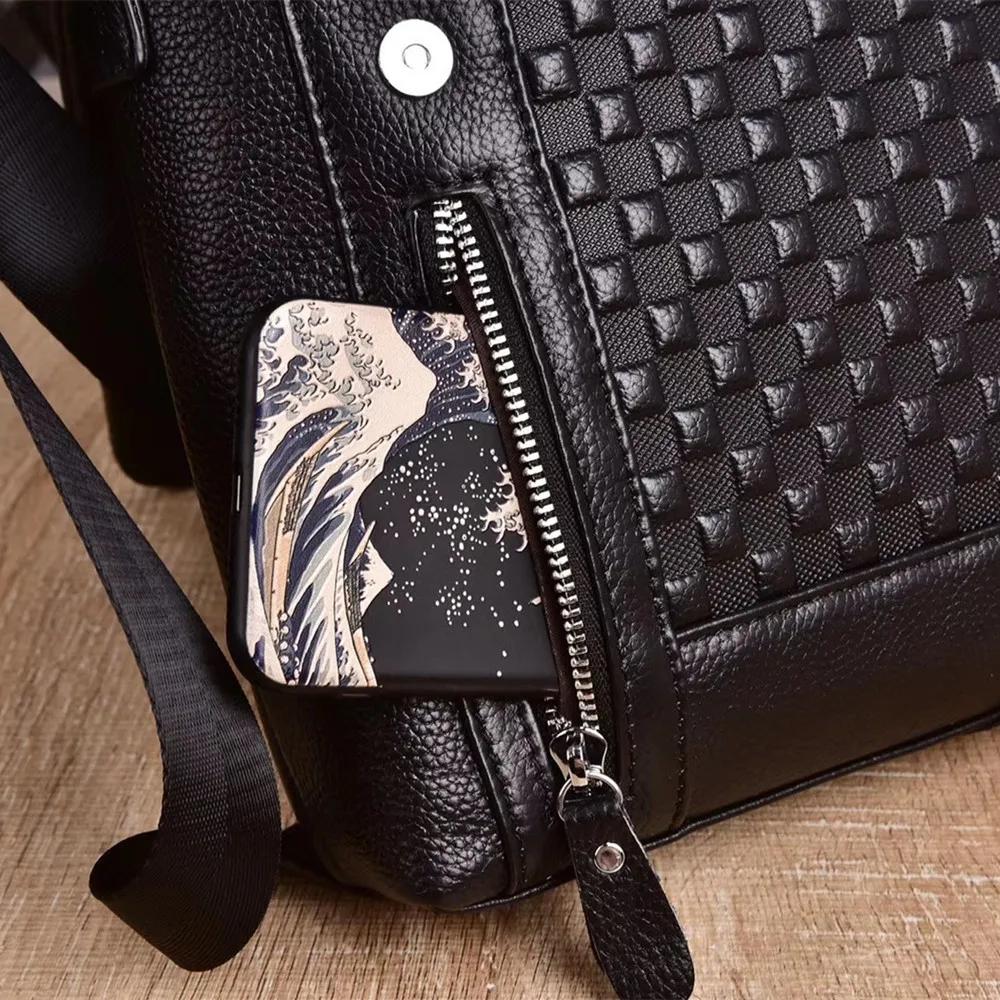Business Retro Messenger Bags Genuine Leather Shoulder Men Cowhide Fashion Small Flap Male Crossbody Chest Pack Travel Handbag