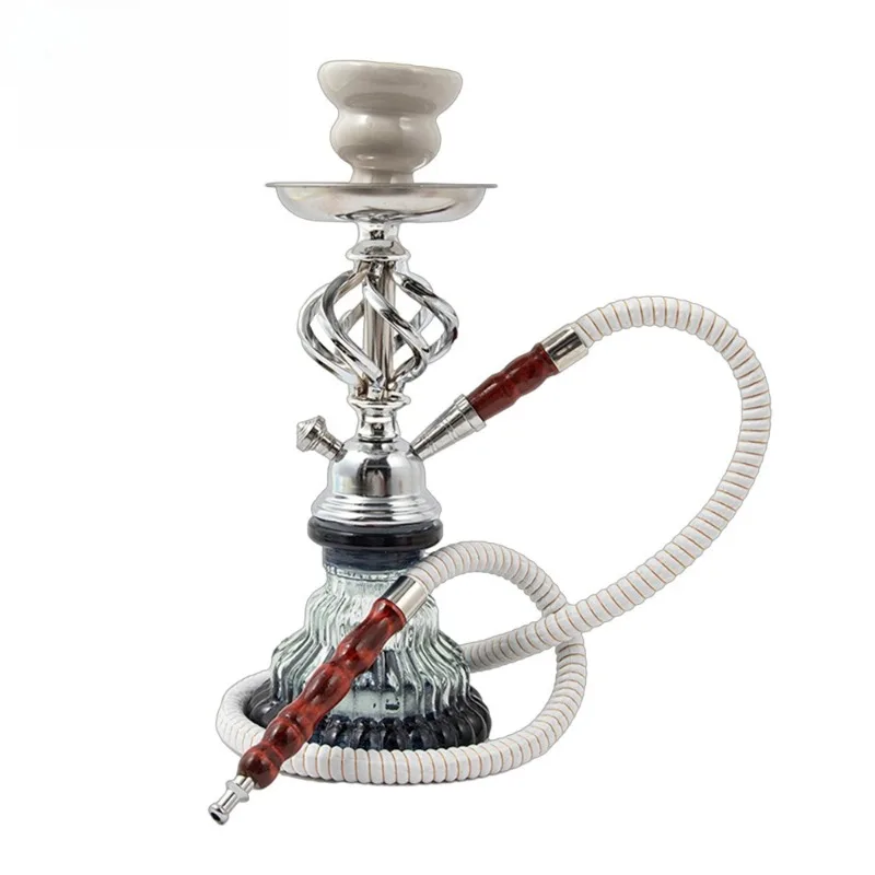 Single and double tube small twist ball hookah glass accessories Arab hookah bong hook view 3