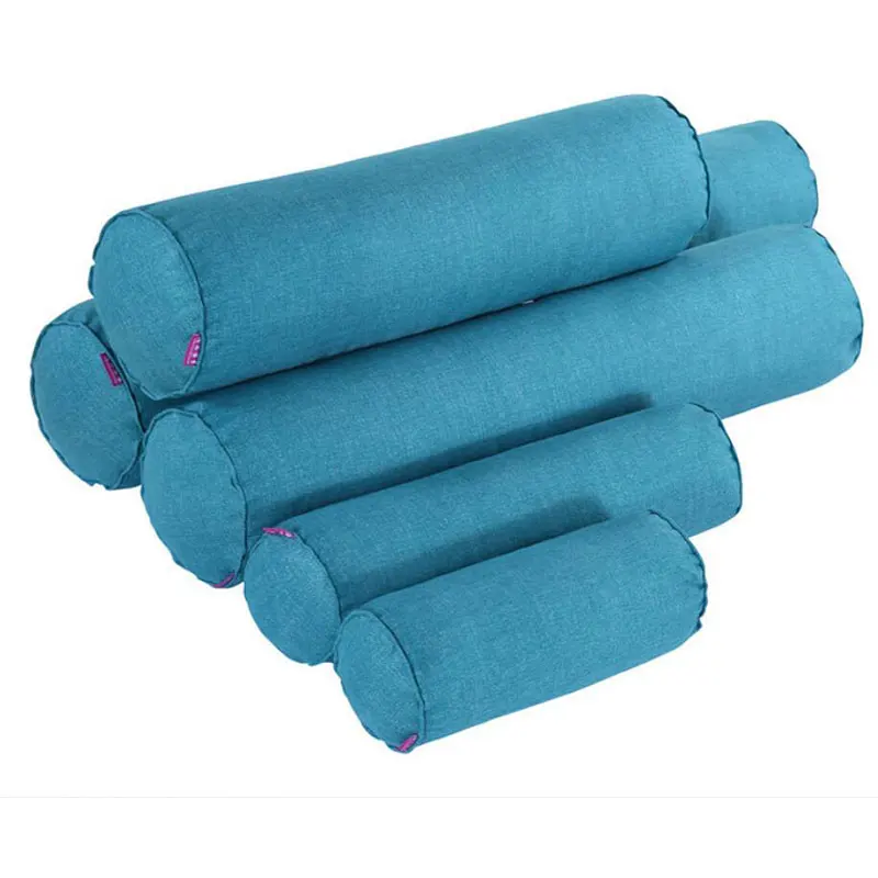 Cotton Linen Cylindrical Pillow Case Home Decor Sofa Lumbar Support Long Pillowcase Neck Bolster Roll Headrest Cove No Fill