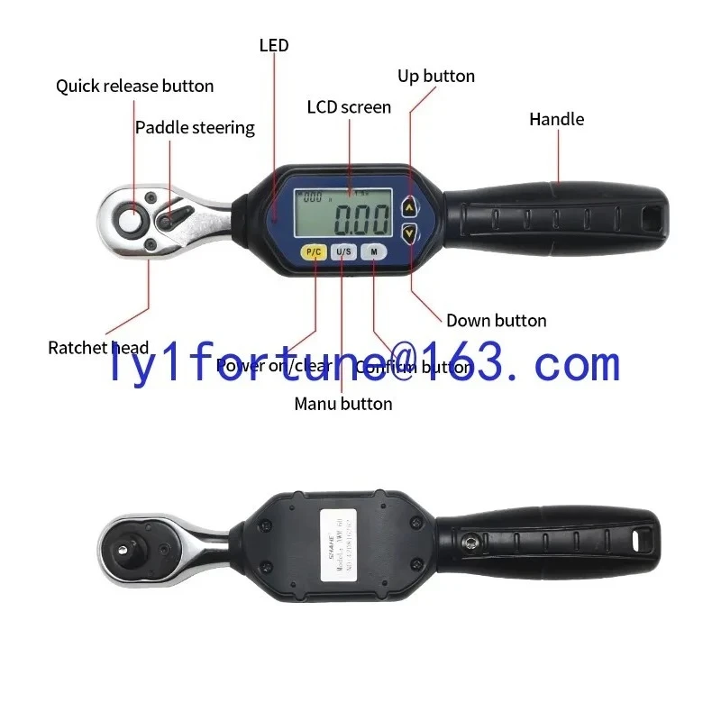 Mini Digital Torque Wrench 1/4/8 inch 1/2 inch Professional Bicycle Auto Repair Adjustable Electronic Torque Wrench