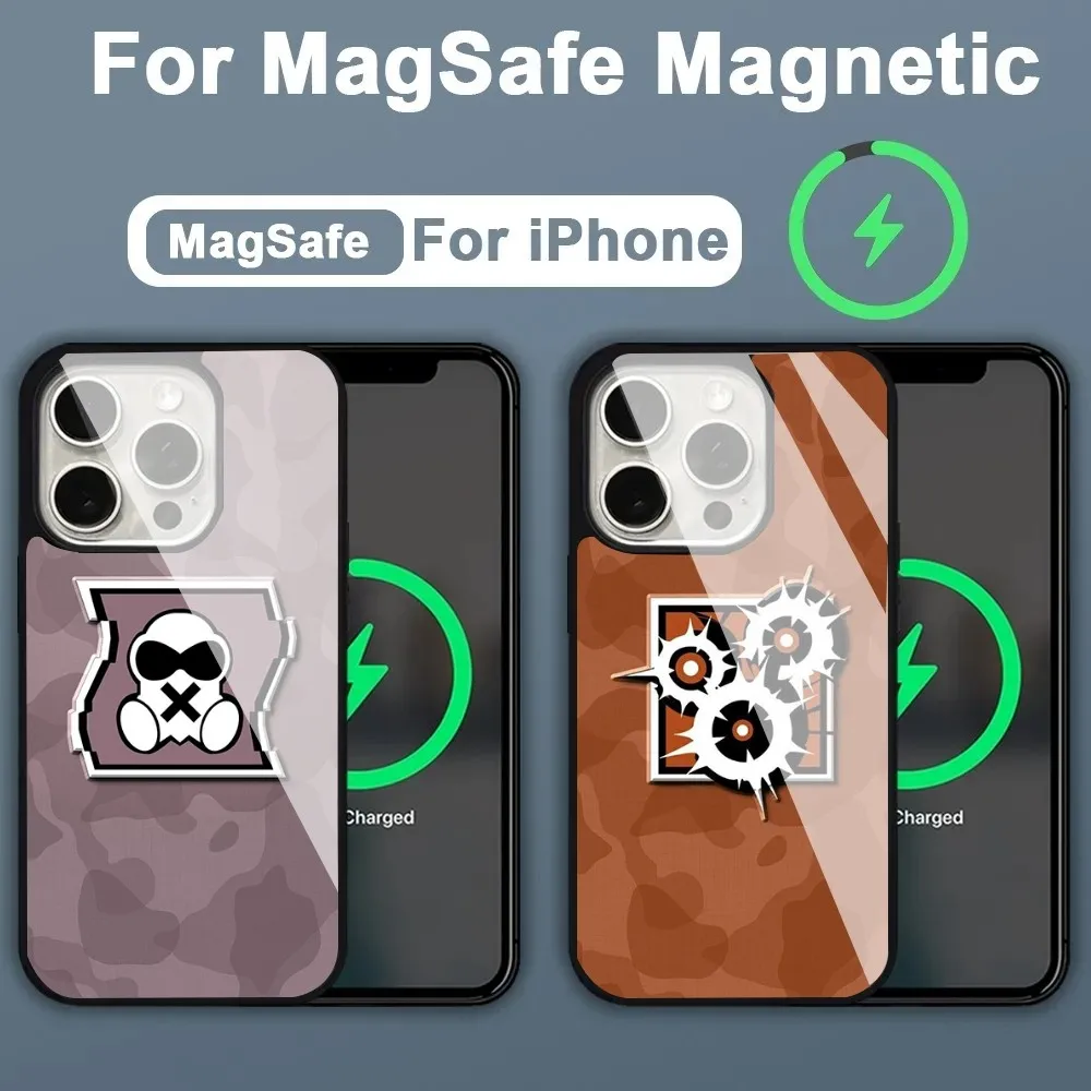 

R-R6 Rainbow Six Siege Phone Case For IPhone 15 14 13 Pro Max 11 12 Mini Alex Mirror For Magsafe Wireless Charging Cover