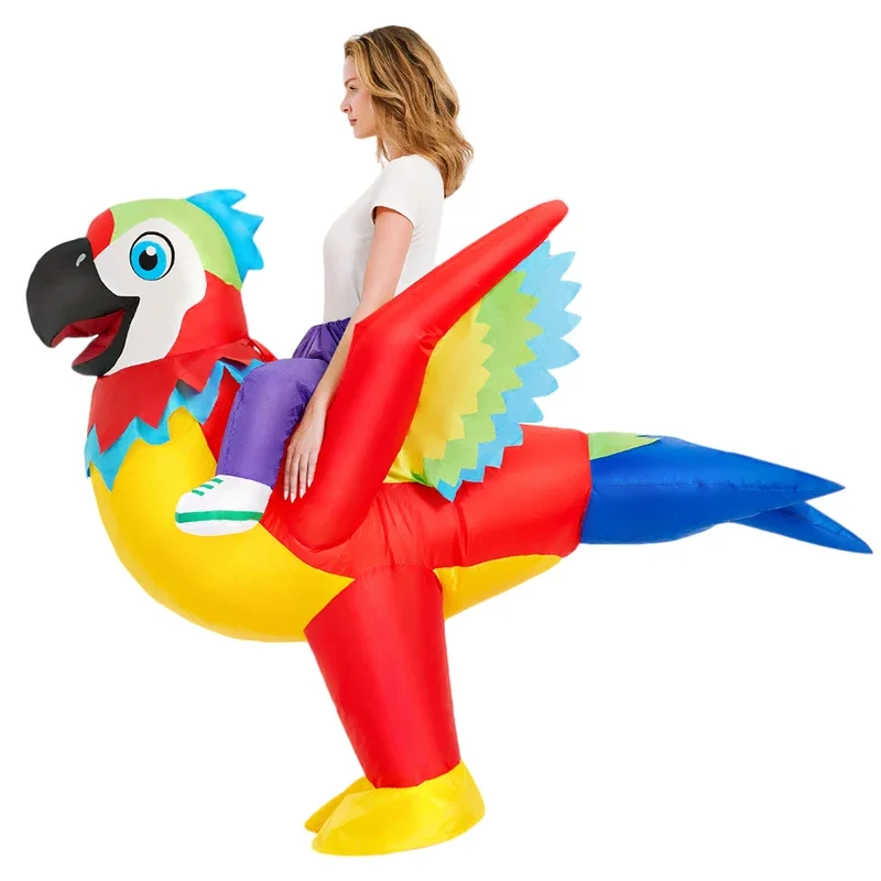 Nuevo disfraz inflable de animales para adultos, loro, gallo, flamenco, trajes de vestir, Purim, Halloween, Navidad, fiesta de Anime, disfraz de Cosplay @ 0Z *
