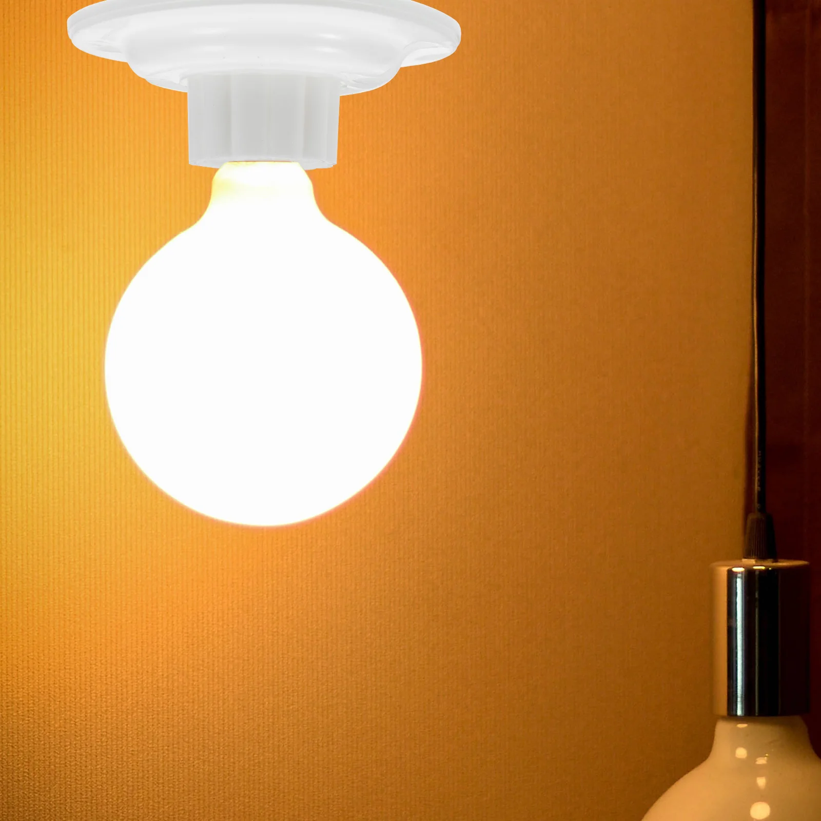 

12 Pcs E27 Lamp Holder Flame Retardant Light Bulb Socket Adapter Replacement Base Efficient Safe Garages Workshops