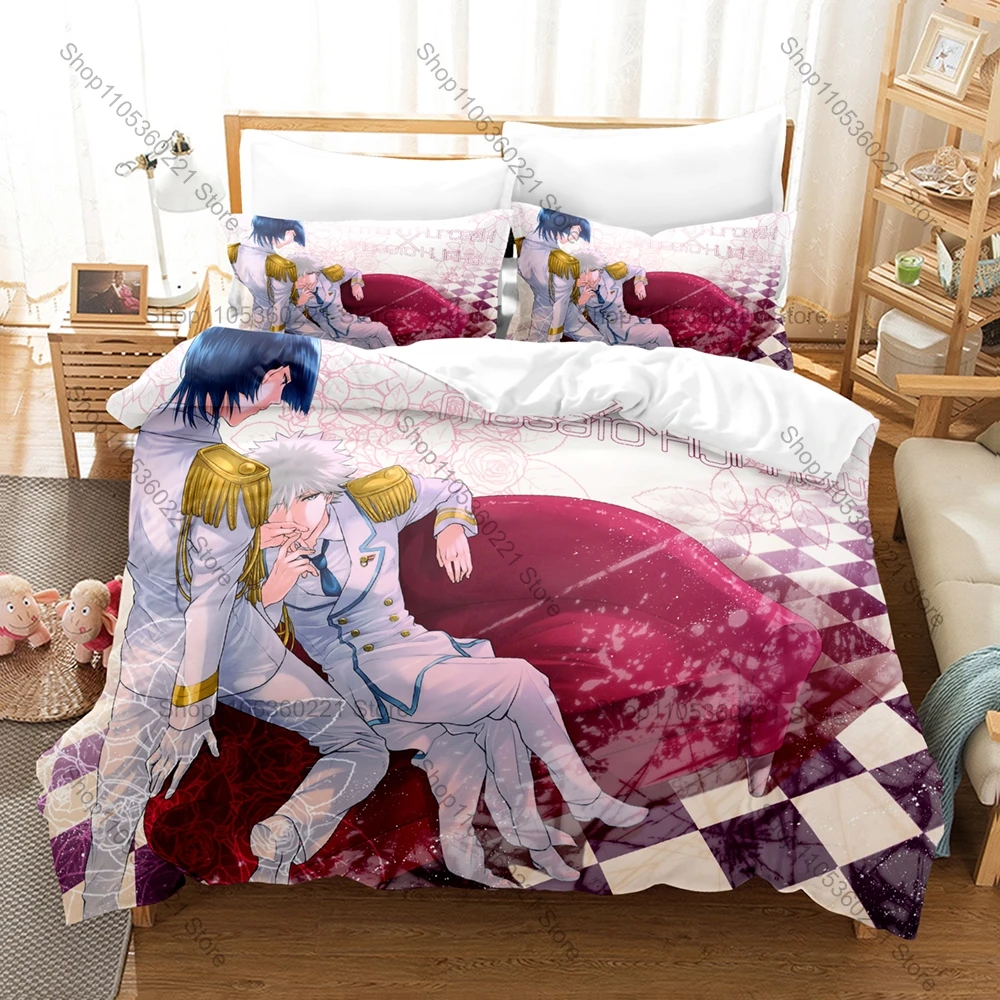 Cool Anime Bedding Set 3Pcs UtaPri ST☆RISH Quartet Night Design Stylish Bedroom Gift Otoya Masato Tokiya for Anime Fans