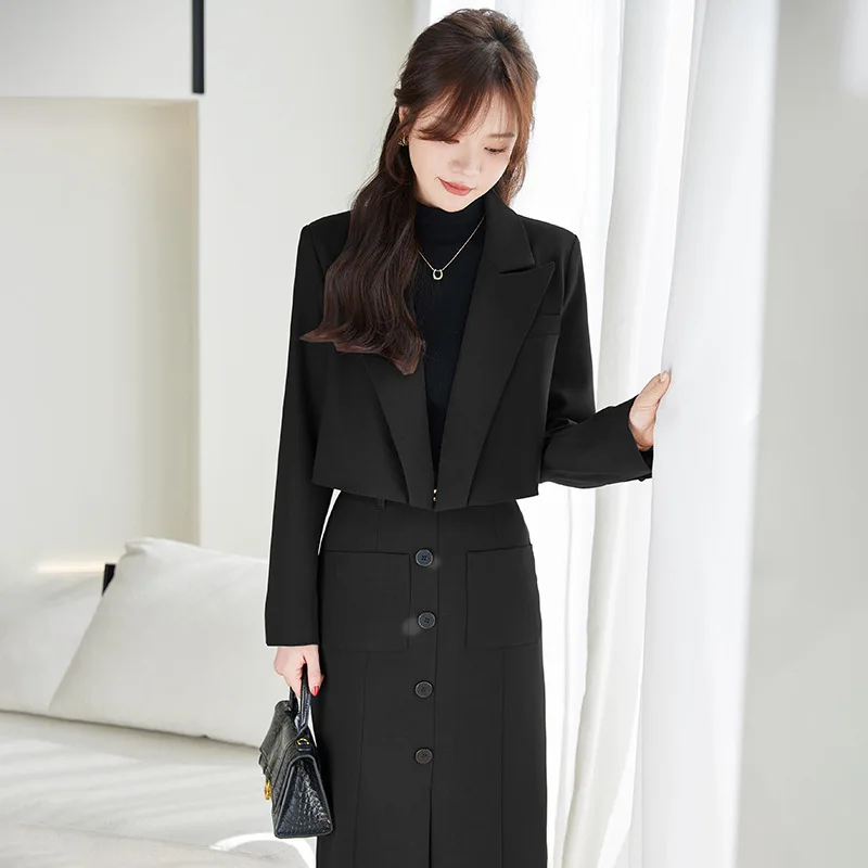 High-end Women's Suit Set2024Spring New Fashionable Elegant Petite Short Blazer Jacket for Socialites