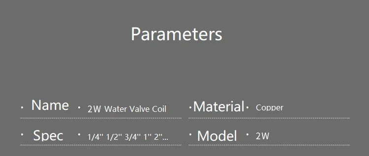 Электромагнитный клапан 2W Solenoid Valve Water Valve Coil for 2W160-15 2W200-20 2W250-25 AC220V DC24V DC12V Copper Coil Пневматика — деталь 3