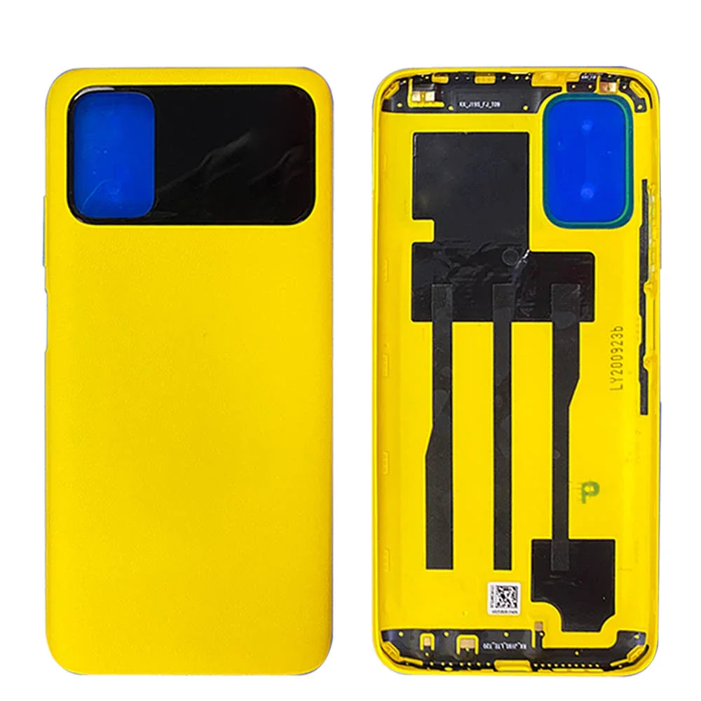 For Xiaomi Poco M3 Battery Cover Back Glass Rear Door Housing Case For POCO M3 Back Panel For PocoM3 Battery Cover With Adhesive