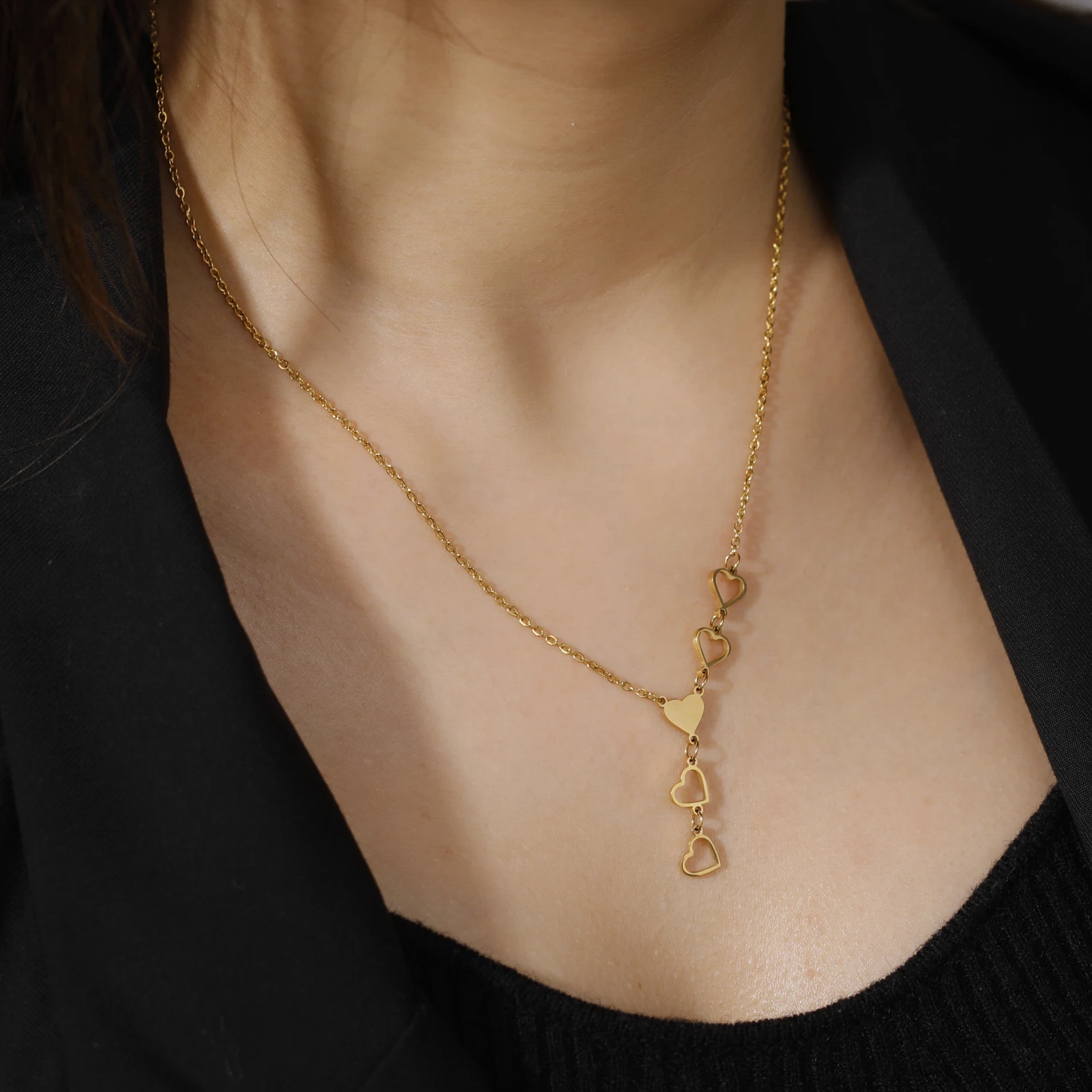 skyrim-Новый-В-kpop-Сердца-Кисточкой-Ожерелье-Нержавеющей-Стали-Золотой-Цвет-Длинная-Цепь-Для-Женщин-2023-Мода-Ювелирные-Изделия-Подарок-На-День-Матери