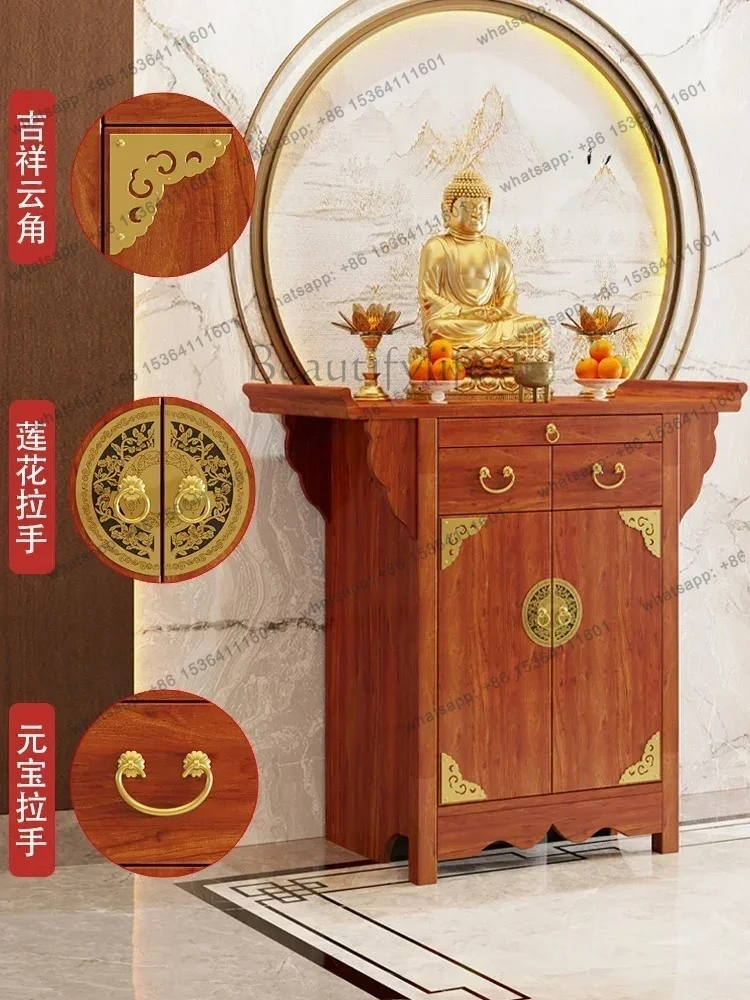 

FGSantuario del Buddha Altare Altare Dio della ricchezza Culto Bruciatore di incenso Tavolo Santuario cinese Casa Buddha Cabinet