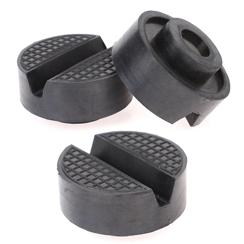 1 قطعة سيارة سوداء رفع جاك حامل منصات مطاطية المطاط الأسود مشقوق الطابق جاك الوسادة