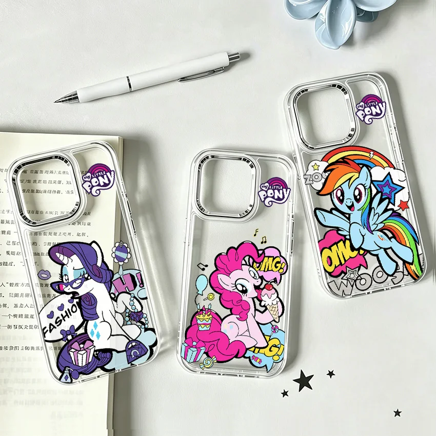 Cartoon little pony Phone Case for Samsung Galaxy S25 S24 S23 S22 S21 S20 Note20 FE Ultra Edge Plus 4G 5G Transparent Soft Cover