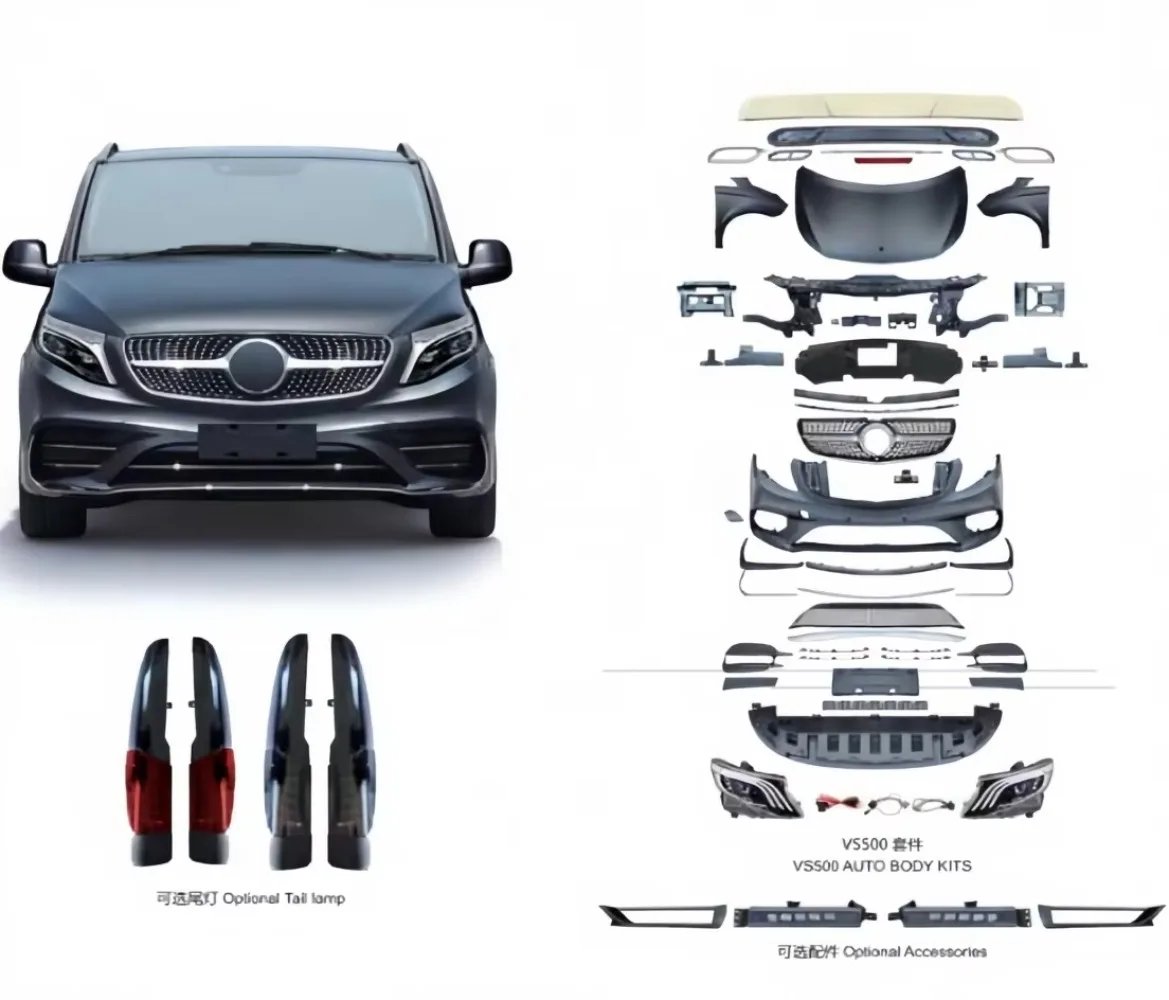 

Apply to Bodykit for W636 W639 Viano Vito 2003-2016 Facelift W447 Metris V Class Style Body Kit