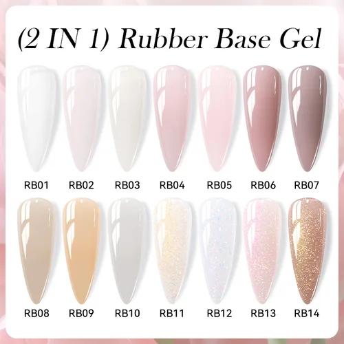 Imagen 2 del producto LILYCUTE 7ml Gel Base de goma blanco lechoso Esmalte de uñas Color desnudo Gel UV semipermanente Soak Off Gel autonivelante suministros de uñas