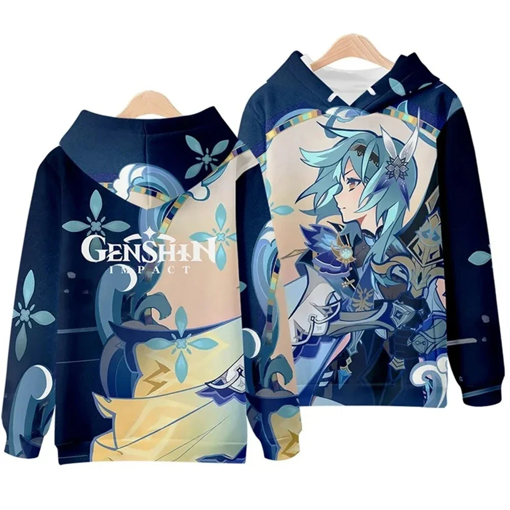 Game Genshin Impact Graphic Tracksuit Cute Cartoon Klee 3D Print Hoodies For Men Harajuku Kids Pulloves Furina Sweatshirts Tops