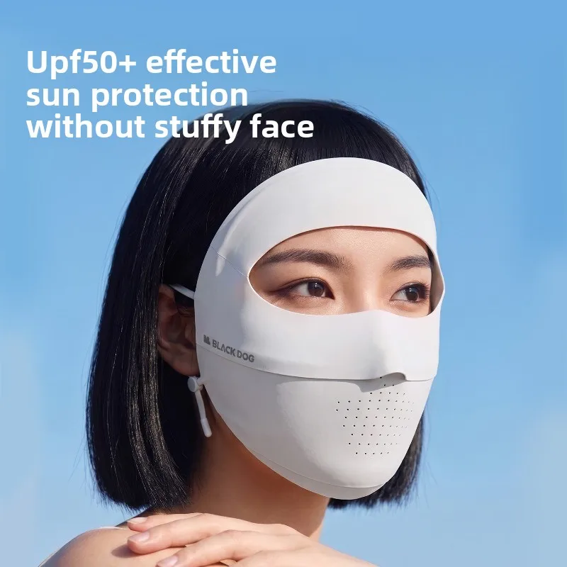BLACKDOG Sunscreen Running Outdoor Mask Cover Thin Breathable Phantom Grey Cooling Face for Cycling UV Protection Mask Sports