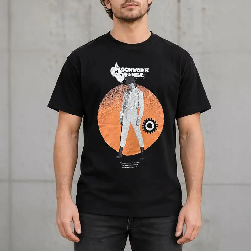 A Clockwork Orange Alex DeLarge T Shirt Vintage Movie Graphic Tee Stanley Kubrick 1970's Film Retro Short Sleeve Unisex Top