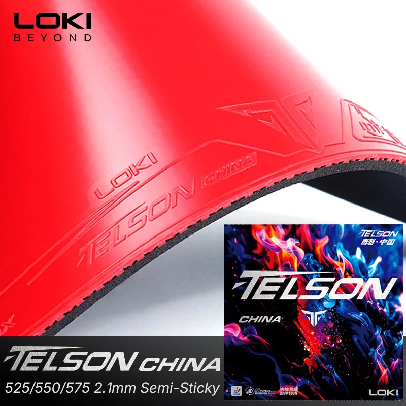 

LOKI TELSON CHINA Table Tennis Rubber Professional Semi-Sticky Ping Pong Topsheet with Pre-tuned Cake Sponge for Loop & Control