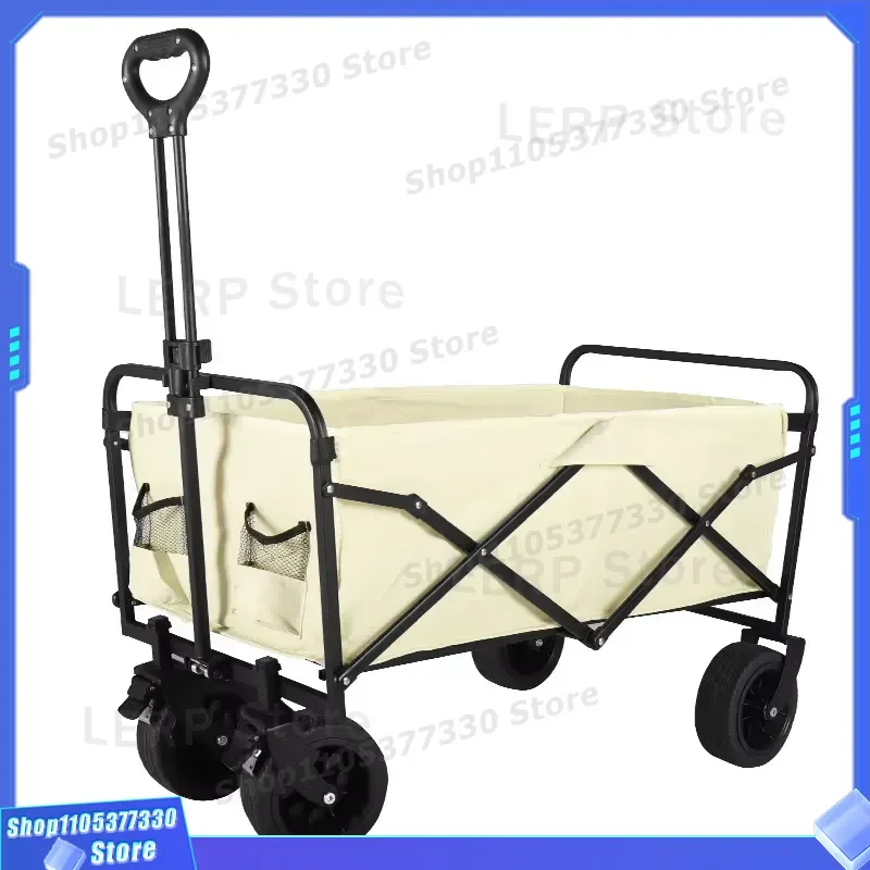 Outdoor Folding Camping Cart Oversized Picnic Trolley Lifting Table Trailer Oversized Camper Picnic Truck Trailer Outdoor