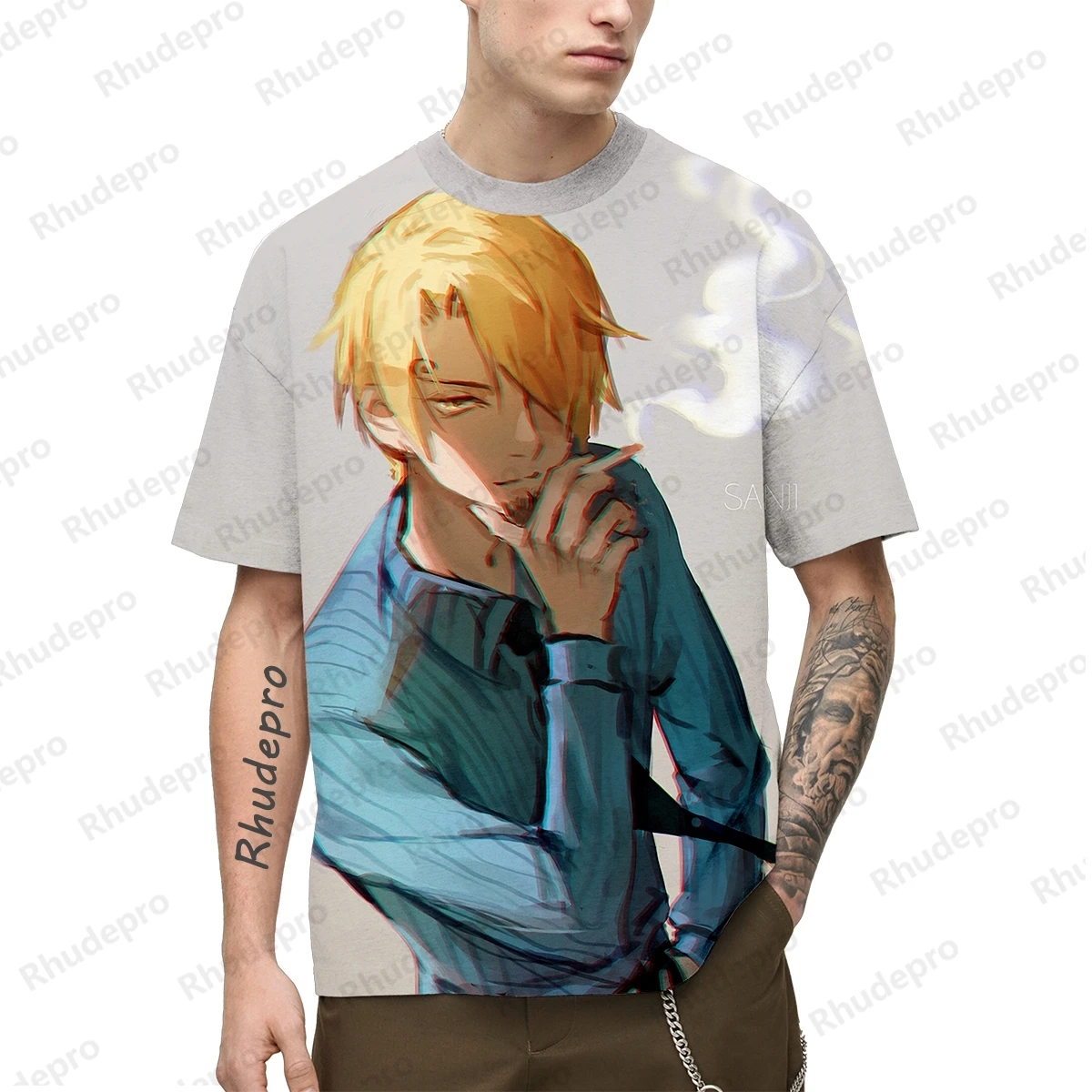 Camiseta Anime de manga curta masculina, camisa Luffy, roupa estampada em 3D, Tops Harajuku Japonês, Uma Peça, Engraçado, 2024