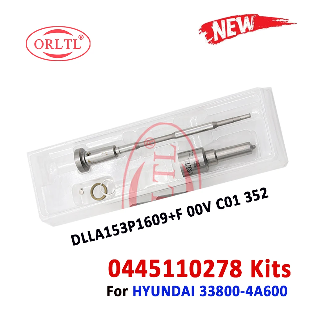 

0445110278 Diesel Injector Repair kits Nozzle DLLA153P1609 Valve F00VC01352 for HYUNDAI 33800-4A600 0 445 110 278 0 445 110 277