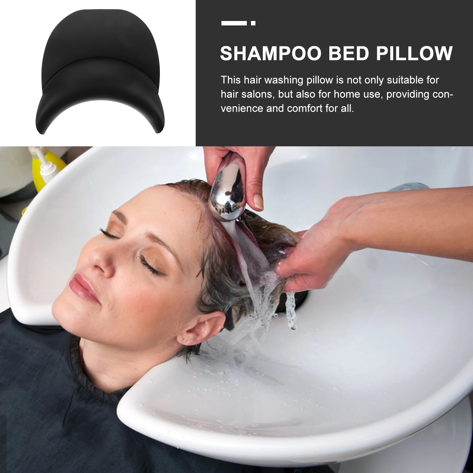 

Anti-Slip Pillow Ergonomic Washing Accessory Silicone Support Beds Bowl Cushion Salon Sinks Shampoo Bowl For Hair Wash Salon