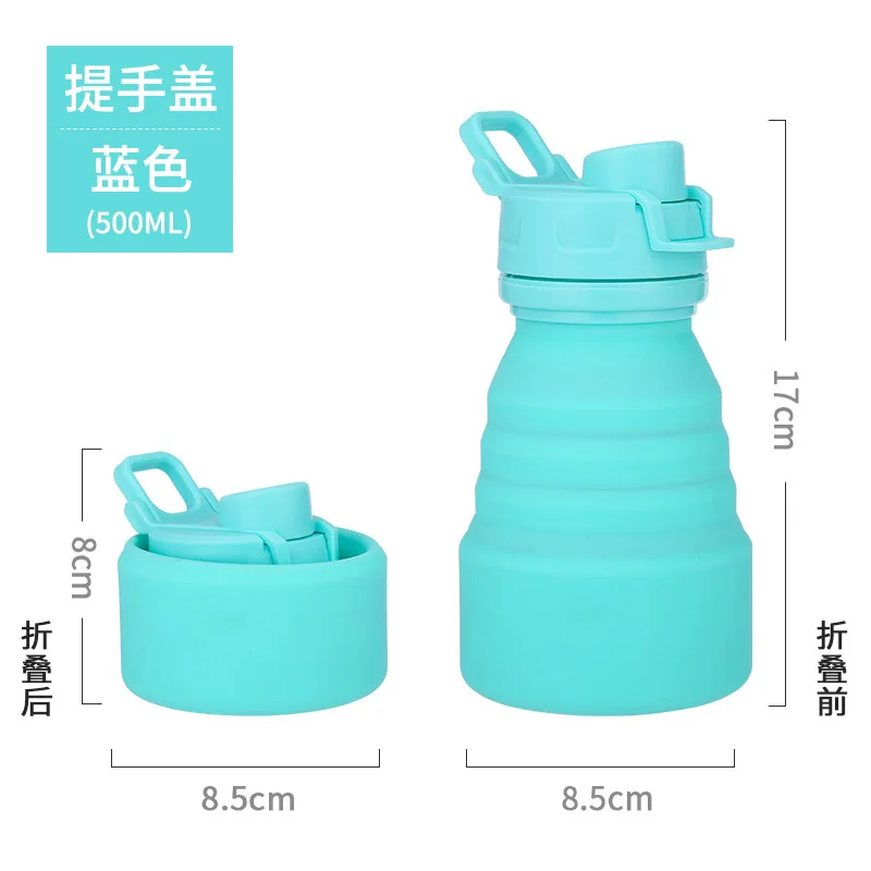 New Silicone Folding Cup Travel Fitness Sports Water Bottle Warm Hand Portable Anti Drop Big Belly Cup